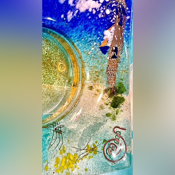 Mykonos Greece Glass Art & Keychain. Both purchased on Mykonos. 5-Star Seller! - Picture 4 of 8